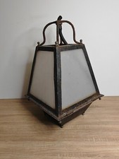Antique Lantern Light Large Iron Framed Outdoor Indoor Light 63cm Tall