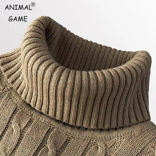 Mens casual turtleneck sweater