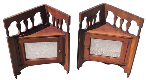 Pair antique mahogany - pair,