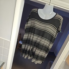 Ladie's Black & White Striped