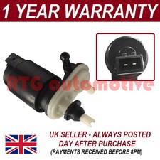 WINDSCREEN WASHER FLUID PUMP FOR NISSAN MICRA 2003-2010 FRONT & REAR TWIN OUTLET