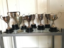 AMAZING Job Lot Vintage LARGE EPNS trophy TROPHIES loving cups Job Lot
