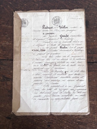 Antique french hand written - antique,