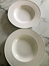 John Lewis Pasta / Soup Bowl x 2 - Queensbury Hunt Bone China - 29cm - White