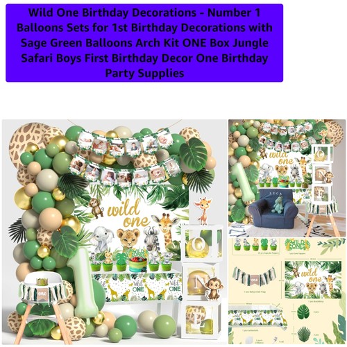 Wild one birthday decorations - one,