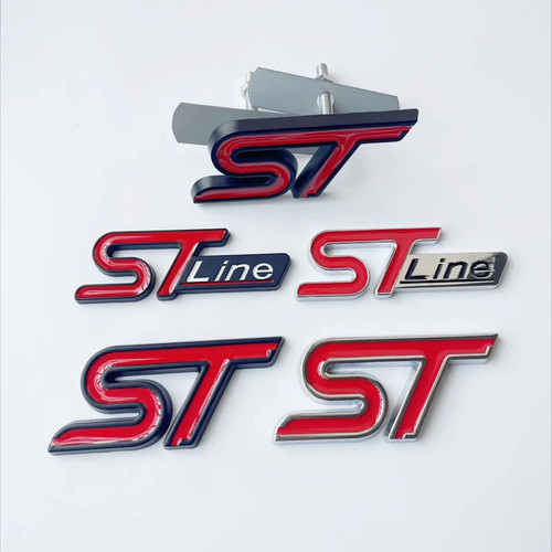 Metal line grill emblem - line,