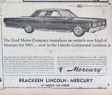 1964 newspaper ad for 1965