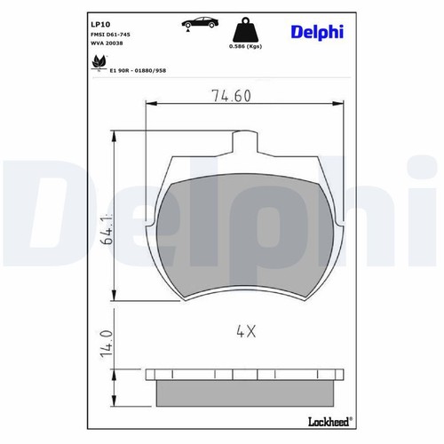 Disc brake pad - pad, set