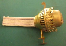 Original Brass Duplex Paraffin Oil Lamp Double Burner 1" Purple Wicks Works Well