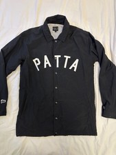 Patta Light Over Jacket Coat Black Small S Streetwear Lightweight Shirt Rare