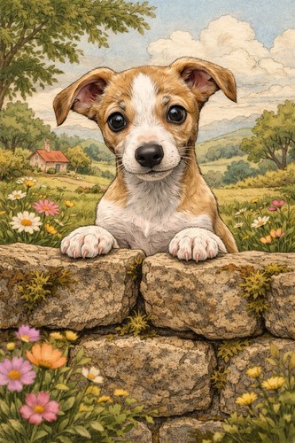 Greyhound puppy lurcher - greyhound,