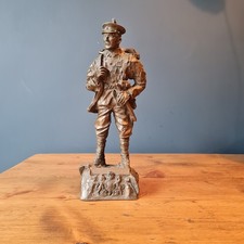 Bronze Cold Cast WW1  British Tommy Soldier Figure Model