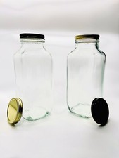 32 oz Glass Milk Bottles with