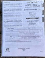 Honda Owners Manual GX120