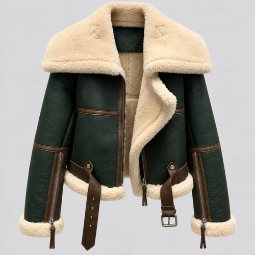 Women green shearling - women’s,