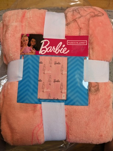 Barbie pink fleece blanket 100 - barbie,