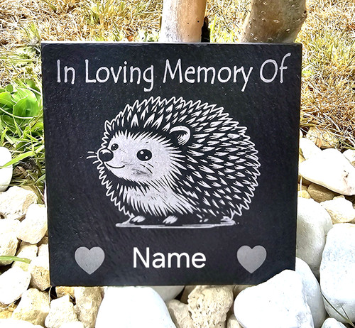 Hedgehog memorial slate