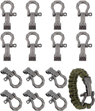 14 Sets Pin Shackle Metal  Shackle Bow Shackles Adjustable Buckle D Shackle Clip