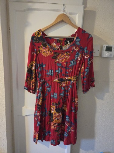 Joules red floral - , midi