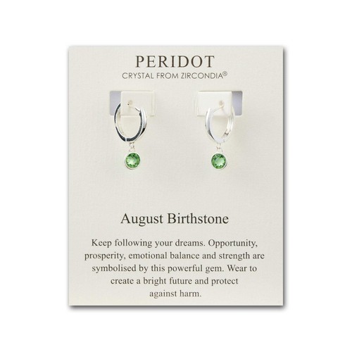 August birthstone hoop - birthstone,