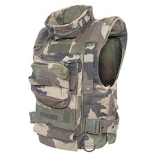 Army Vest Original French Military Issued Flak Surplus Vintage Body Warmer Camo