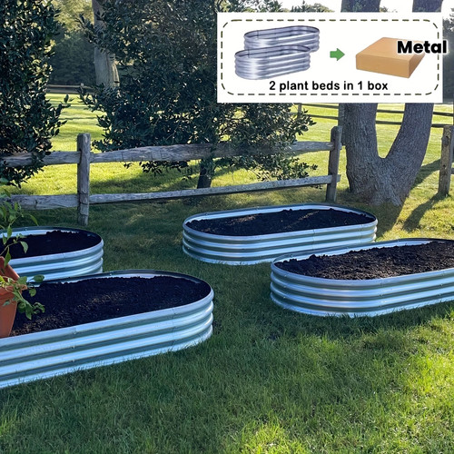 Metal raised garden bed - garden,