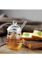 Transparent Honey Jar With