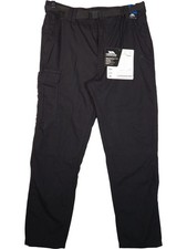 Trespass Clifton Trousers Size Large Men's Black Water Repellent Quick Drying