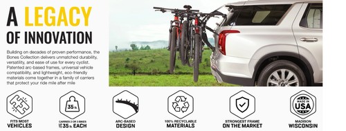 Saris bones bike trunk - 3-bike, rack