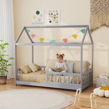 HOMCOM House-Shaped Kids Bed