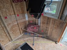 X Large Curved Glass Panel /