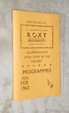 BOURNEMOUTH. ROXY CINEMA HOLDENHURST ROAD. ORIGINAL PROGRAMME FOR FEB 1960.