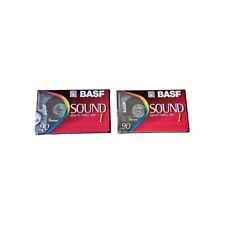 BASF Cassette Tapes X 2, BASF 2 Sound I 90 Ferric 90 Minute, Brand New Sealed