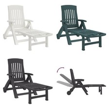 Folding Sun Lounger Plastic