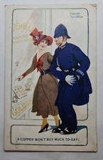 Fred Spurgin Comic Postcard Policeman Jewellers Lady Posted 1919 A Copper Wont