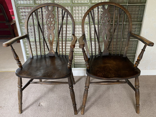Pair antique windsor - of,