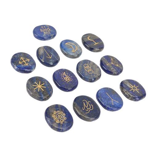 13pcs rune jadestone stones - 13pcs,