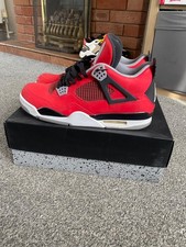 Size UK 12 - Jordan 4 Retro Toro Bravo Red Black Grey White 2013 