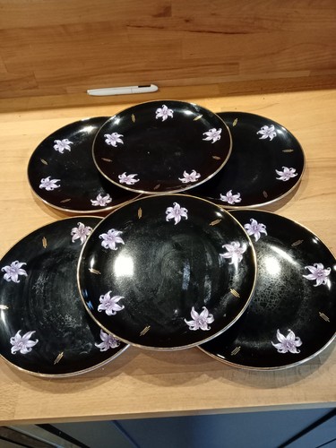 Palissy orchid plates - orchid, 6