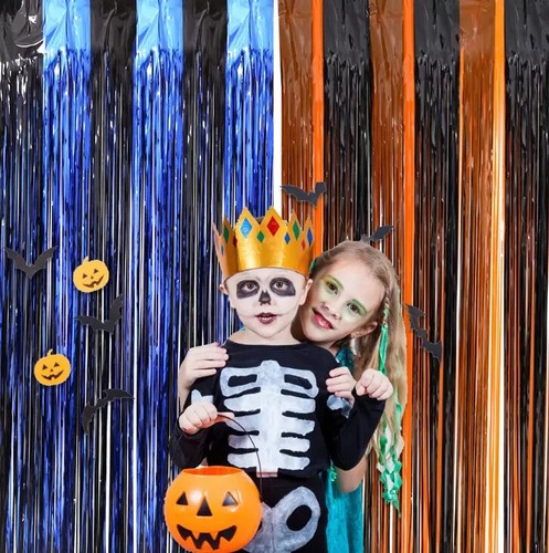 Shimmer foil curtain backdrop - curtain,