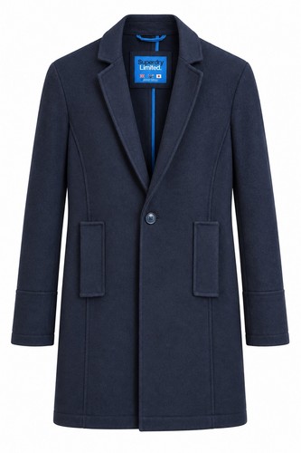 Superdry navy wool blend - navy,