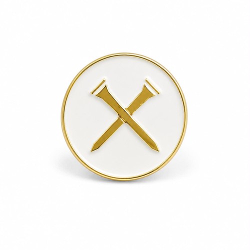 Crossed tees ball marker - crossed, +