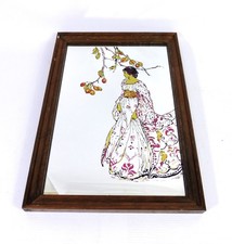 Vintage 70s Art Nouveau Framed