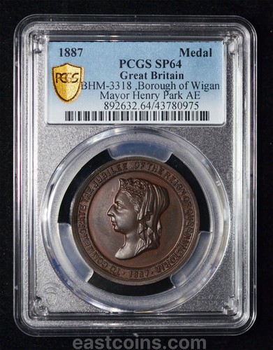 Pcgs sp64 1887 queen - sp64,