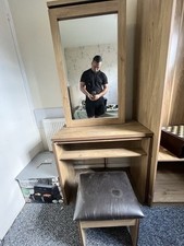 Contemporary Solid Oak dressing table and stool, bought from Arighi Bianchi