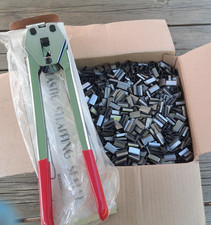 Pallet Strapping Banding Sealer tool for 12mm plus 2000 steel seal clips set