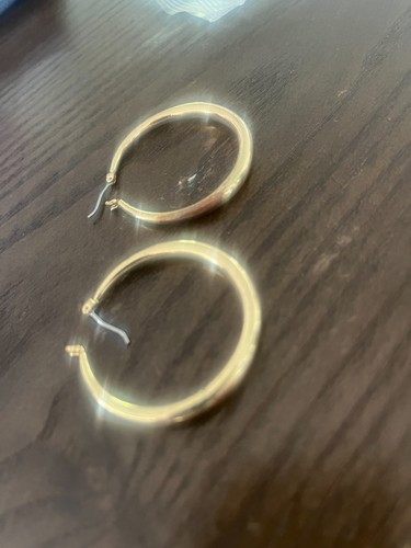 Ladies gold tone hoop - ladies, earrings