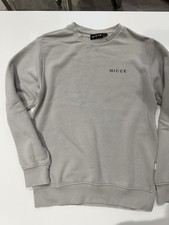 Nicce Men's Small Sweatshirt Top Jumper In Light Grey