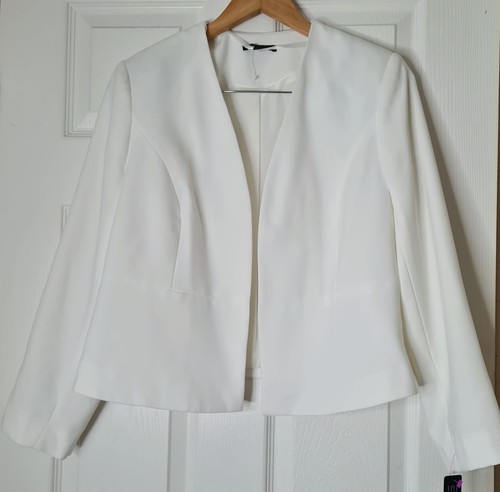 Lipsy ivory jacket size - uk, 18