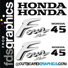 Honda 45hp 4 stroke outboard engine decals/sticker kit